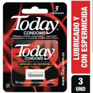CONDONES CON LUB Y ESPERMICIDAS TODAY (VINOTINTO)